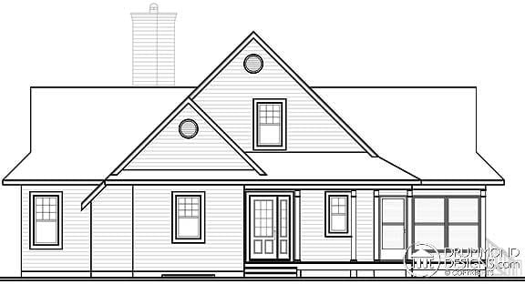 House Plan 65494 Rear Elevation