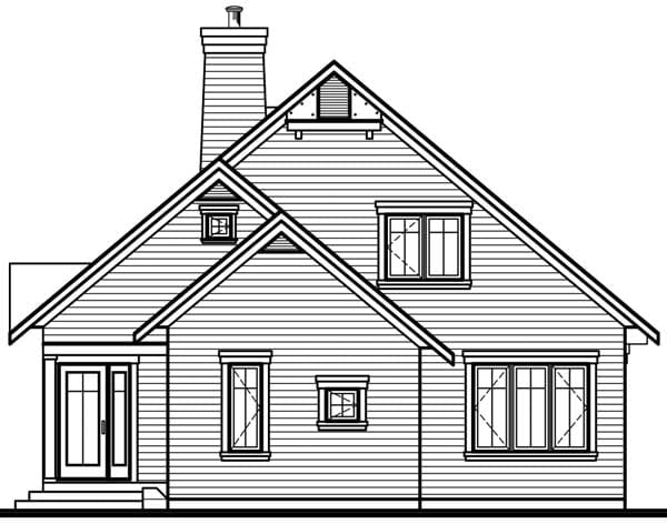 House Plan 65518 Rear Elevation