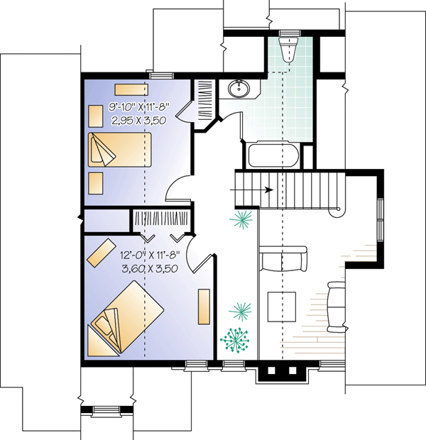 House Plan 65519 Level Two