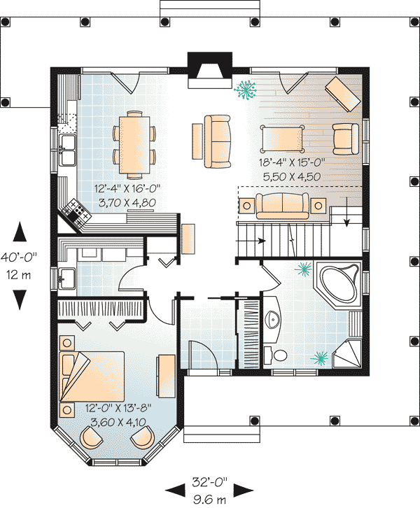 House Plan 65554 Level One
