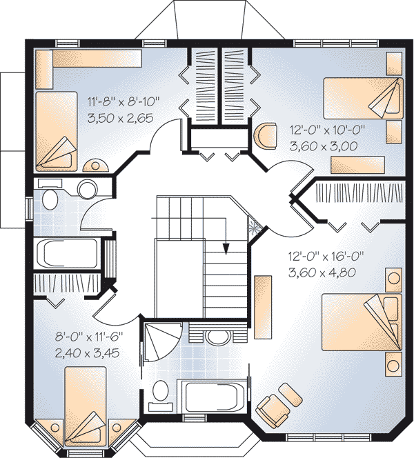 House Plan 65573 Level Two