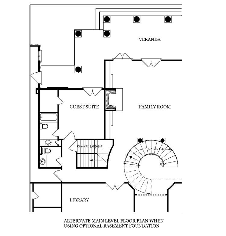 House Plan 65615 Alternate Level One