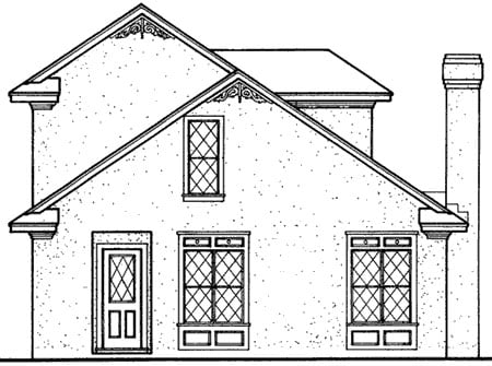 House Plan 65641 Rear Elevation