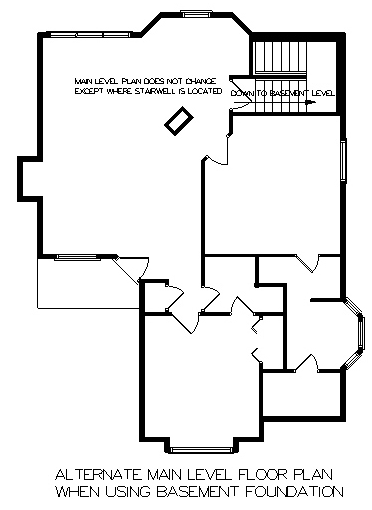 House Plan 65643 Alternate Level One