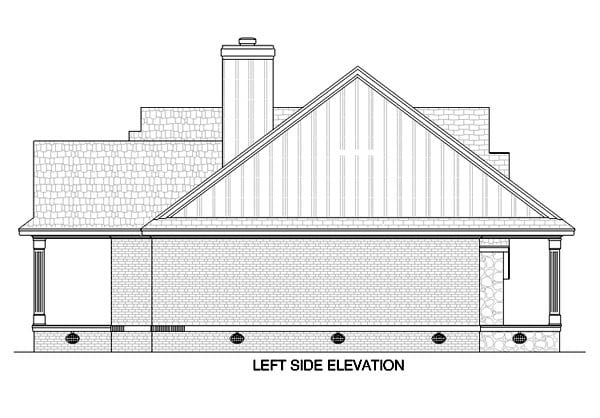 Country Plan with 1925 Sq. Ft., 3 Bedrooms, 2 Bathrooms, 2 Car Garage Picture 2