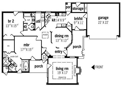 House Plan 65699 Level One