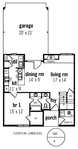 Multi-Family Plan 65703 Alternate Level One