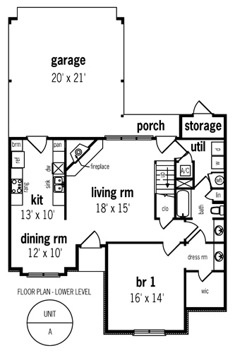 Multi-Family Plan 65705 Alternate Level One