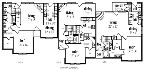 Multi-Family Plan 65711 Level One