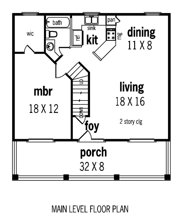 House Plan 65754 Level One