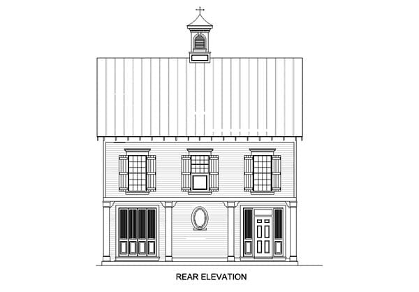 House Plan 65754 Rear Elevation