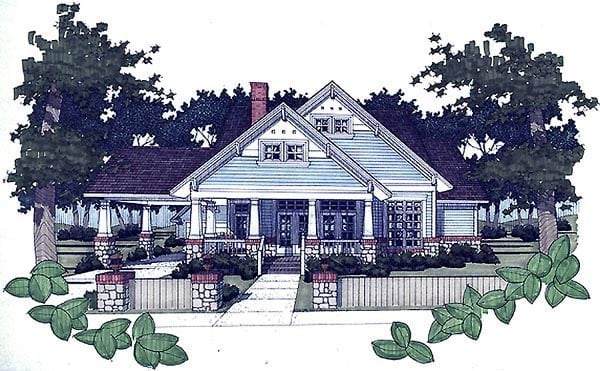 Bungalow, Craftsman Plan with 1657 Sq. Ft., 3 Bedrooms, 2 Bathrooms, 2 Car Garage Picture 10