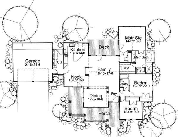 House Plan 65808 Level One