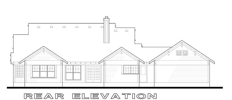 House Plan 65808 Rear Elevation