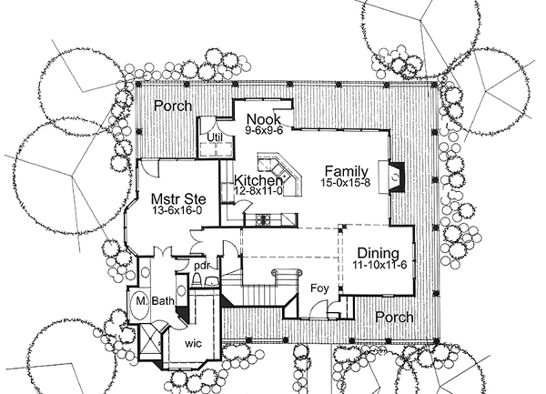 House Plan 65819 Level One