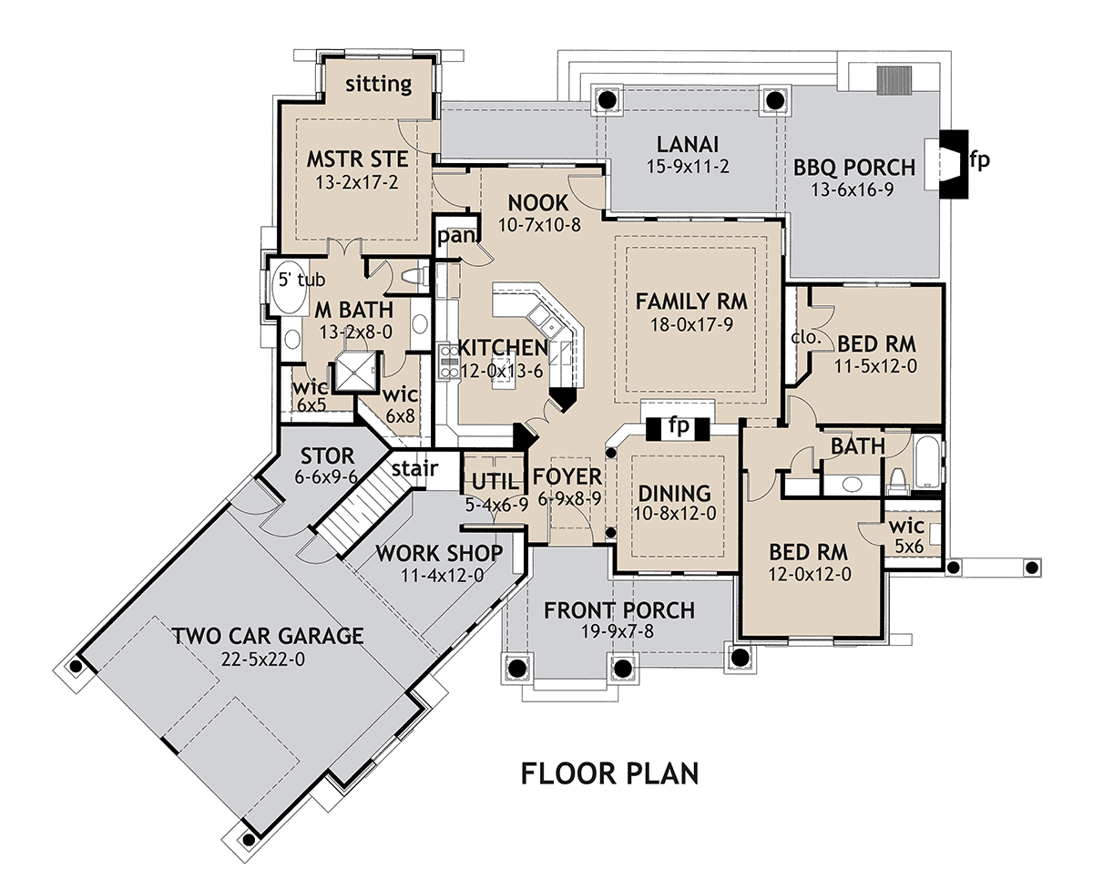 House Plan 65867 Level One