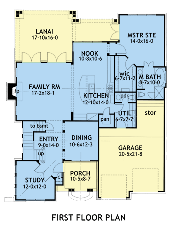 House Plan 65868 Level One