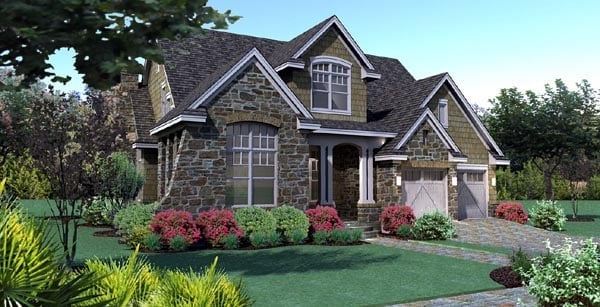 Cottage, Craftsman, Southern, Traditional, Tuscan Plan with 2143 Sq. Ft., 3 Bedrooms, 3 Bathrooms, 2 Car Garage Picture 4