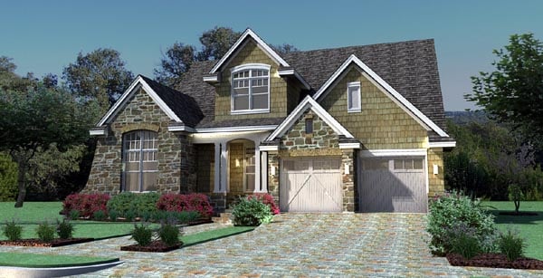 Cottage, Craftsman, Southern, Traditional, Tuscan Plan with 2143 Sq. Ft., 3 Bedrooms, 3 Bathrooms, 2 Car Garage Picture 6