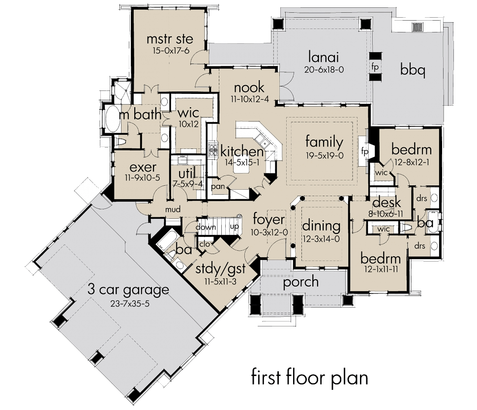 House Plan 65869 Level One