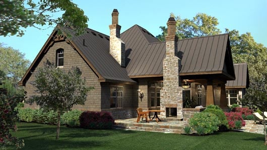 Cottage, Craftsman, Tuscan Plan with 2847 Sq. Ft., 3 Bedrooms, 3 Bathrooms, 3 Car Garage Picture 5