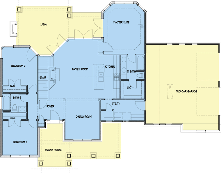 House Plan 65870 Alternate Level One