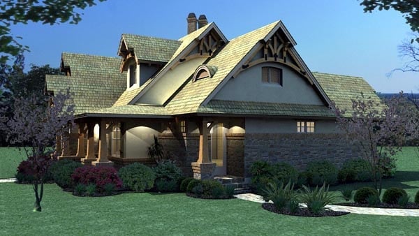 Bungalow, Cottage, Craftsman, Tuscan Plan with 1421 Sq. Ft., 3 Bedrooms, 2 Bathrooms, 2 Car Garage Picture 7
