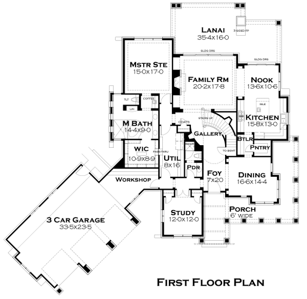 House Plan 65880 Level One