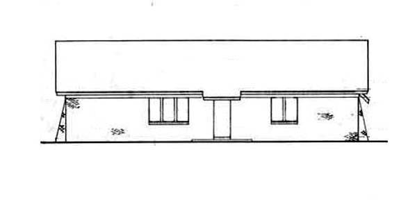 House Plan 65915 Rear Elevation