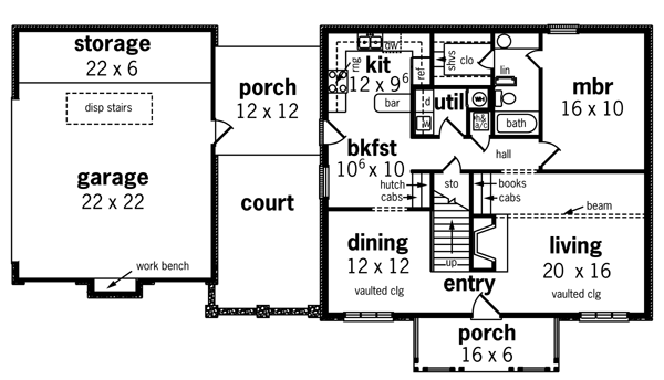 House Plan 65921 Level One