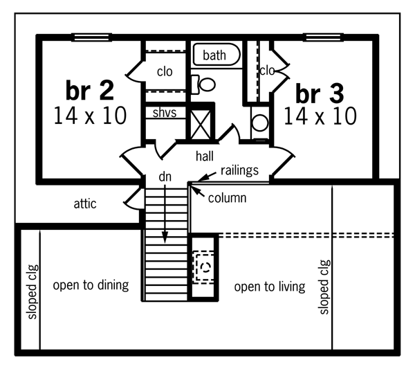 House Plan 65921 Level Two