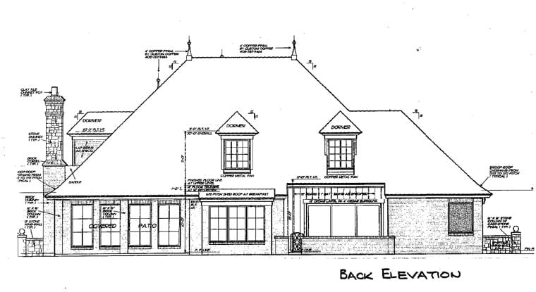 House Plan 66193 Rear Elevation