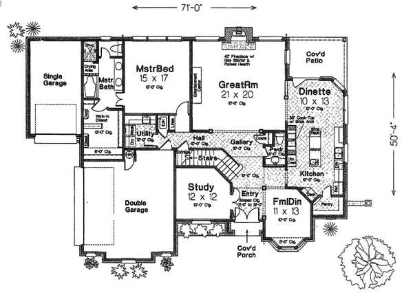 House Plan 66201 Level One