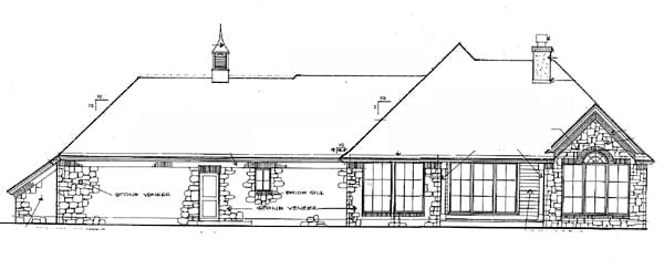 House Plan 66210 Rear Elevation