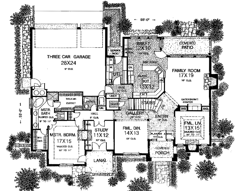 House Plan 66245 Level One