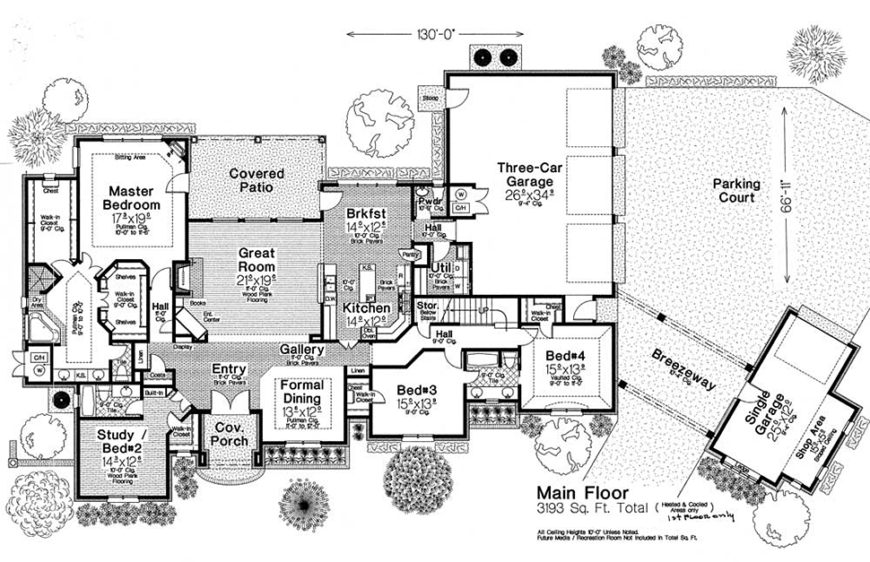 House Plan 66248 Level One