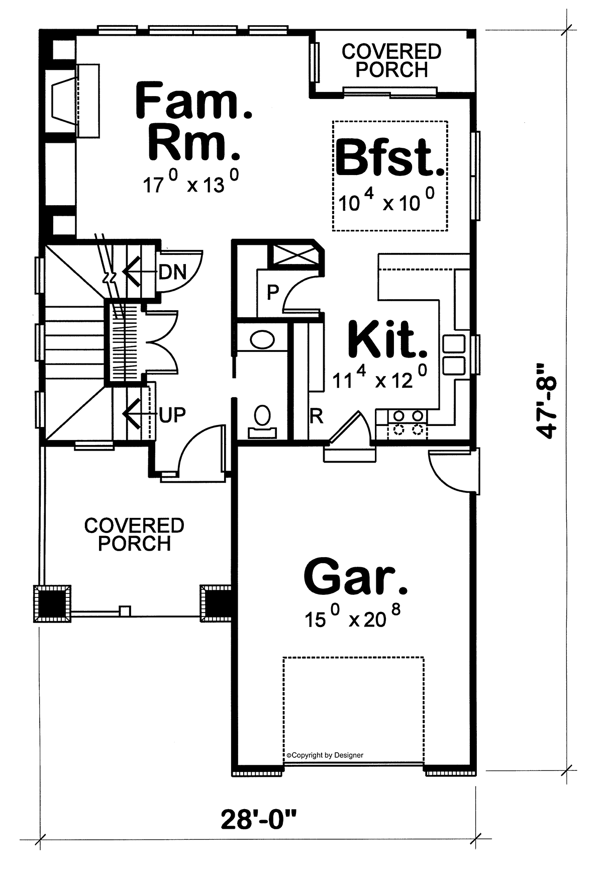 House Plan 66410 Level One