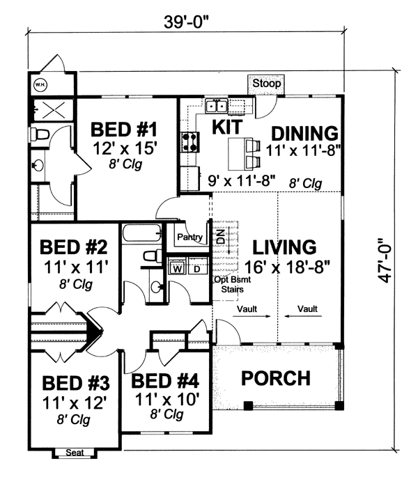 House Plan 66472 Level One