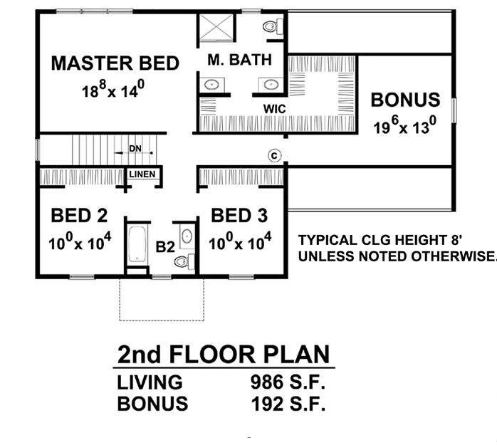 House Plan 66732 Level Two