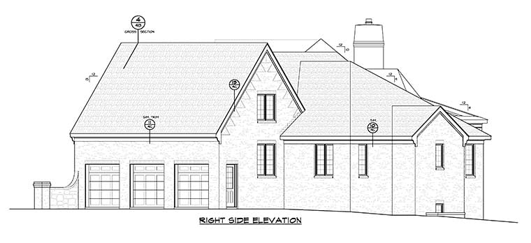 French Country, Traditional Plan with 3942 Sq. Ft., 4 Bedrooms, 4 Bathrooms, 3 Car Garage Picture 3
