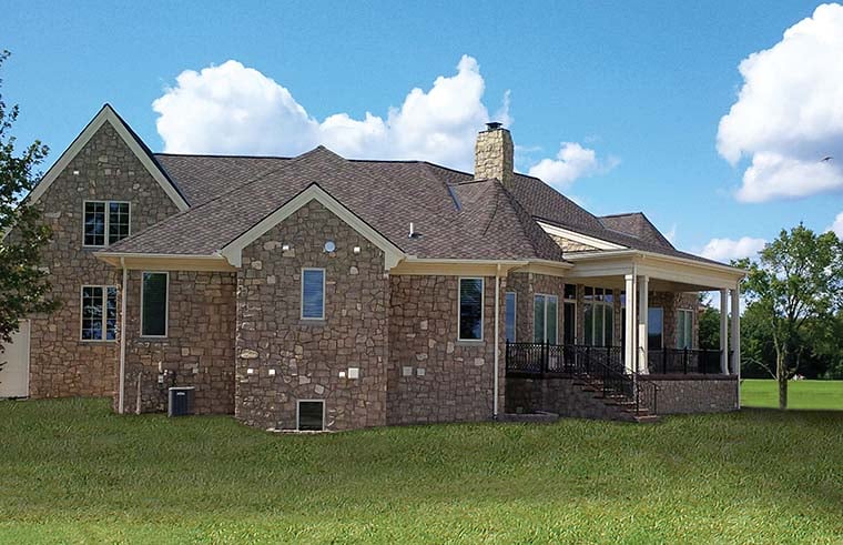 French Country, Traditional Plan with 3942 Sq. Ft., 4 Bedrooms, 4 Bathrooms, 3 Car Garage Picture 5