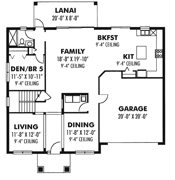 House Plan 66890 Level One