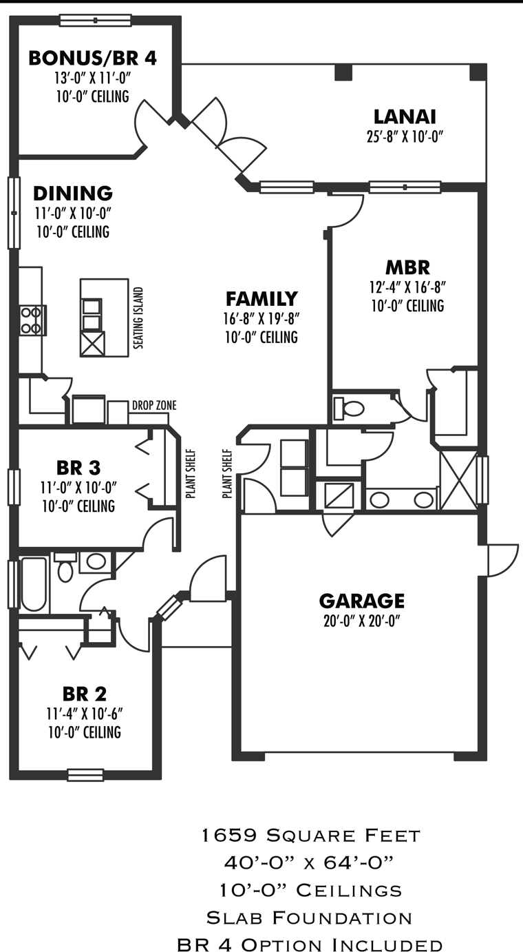 House Plan 66916 Level One