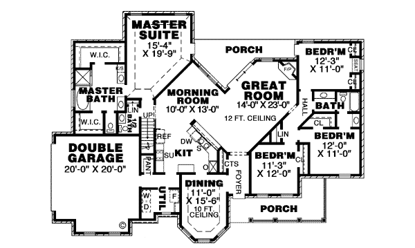 House Plan 67031 Level One