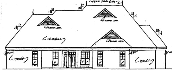 House Plan 67031 Rear Elevation