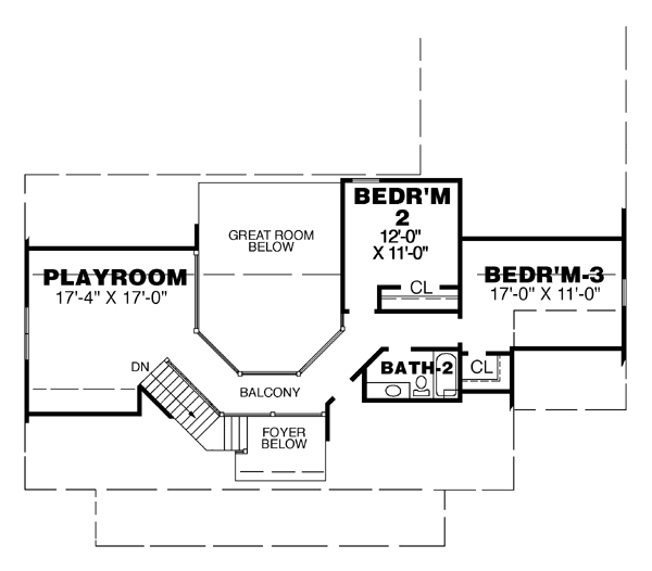House Plan 67118 Level Two
