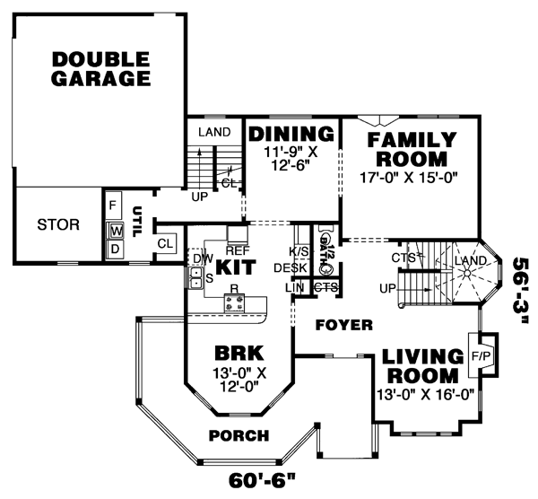 House Plan 67120 Level One