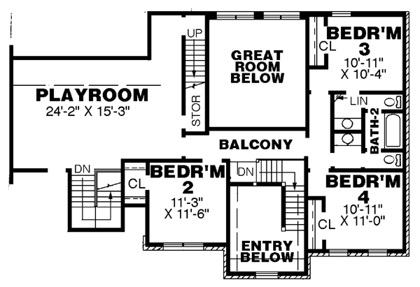 House Plan 67121 Level Two