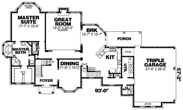 House Plan 67125 Level One