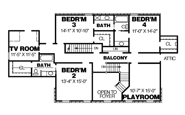 House Plan 67126 Level Two
